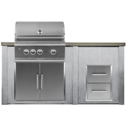 6 Ft Outdoor Kitchen Island  - outdoor island view