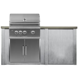 6 Ft Outdoor Kitchen Island  - outdoor island view