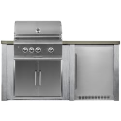 6 Ft Outdoor Kitchen Island  - outdoor island view