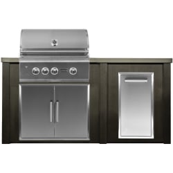 6 Ft Outdoor Kitchen Island  - outdoor island view