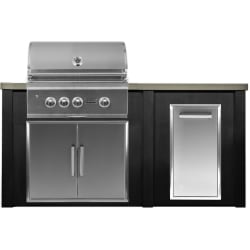 6 Ft Outdoor Kitchen Island  - outdoor island view