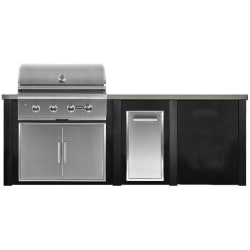 8 Ft Outdoor Kitchen Island  - 8 foot island view