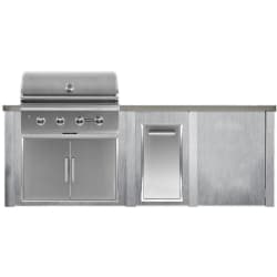 8 Ft Outdoor Kitchen Island  - 8 foot island view