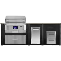 8 Ft Outdoor Kitchen Island  - outdoor island view