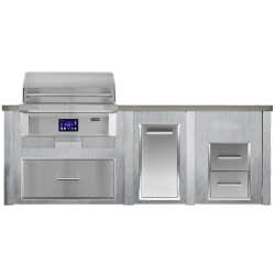 8 Ft Outdoor Kitchen Island  - outdoor island view