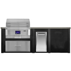 8 Ft Outdoor Kitchen Island  - outdoor island view