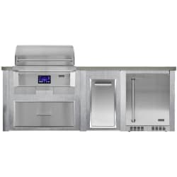 8 Ft Outdoor Kitchen Island  - outdoor island view