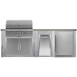 8 Ft Outdoor Kitchen Island  - 8 foot island view