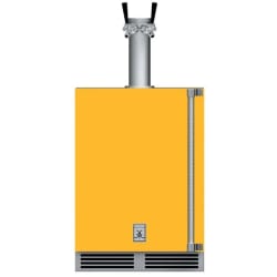 24 Inch Left Hinge Undercounter Double Faucet Beer Dispenser  - 24" Outdoor Double Faucet Beer Dispenser - Left Hinge view