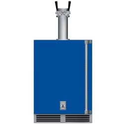 24 Inch Left Hinge Undercounter Double Faucet Beer Dispenser  - 24" Outdoor Double Faucet Beer Dispenser - Left Hinge view