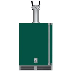 24 Inch Left Hinge Undercounter Double Faucet Beer Dispenser  - 24" Outdoor Double Faucet Beer Dispenser - Left Hinge view