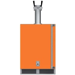 24 Inch Left Hinge Undercounter Double Faucet Beer Dispenser  - 24" Outdoor Double Faucet Beer Dispenser - Left Hinge view