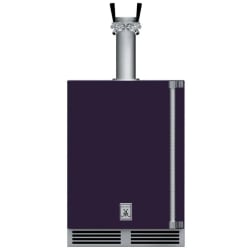 24 Inch Left Hinge Undercounter Double Faucet Beer Dispenser  - 24" Outdoor Double Faucet Beer Dispenser - Left Hinge view