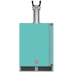 24 Inch Left Hinge Undercounter Double Faucet Beer Dispenser  - 24" Outdoor Double Faucet Beer Dispenser - Left Hinge view