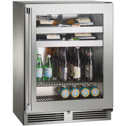 24 Inch Built-In Undercounter Single Zone Beverage Center  - 24 Inch Built-In Undercounter Single Zone Beverage Center in Front View view