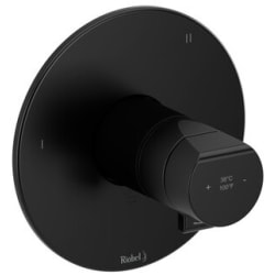 Single Knob Handle Thermostatic and Pressure Balance Trim  - Parabola™ Single Knob Handle Thermostatic and Pressure Balance Trim with 5 Functions in Black view