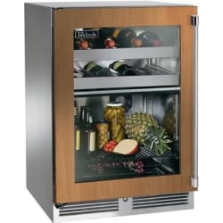 24 Inch Built-In Refrigerator and Wine Reserve  - Angled view