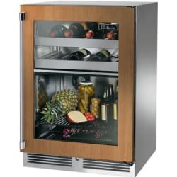 24 Inch Built-In Refrigerator and Wine Reserve - Angled view