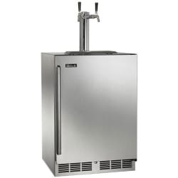 24 Inch Built-in Beer Dispenser with 1 Quarter-Barrel or 2 Sixth-Barrel Capacity, Variable Speed Compressor and Electronic Digital Temperature Control: Stainless Steel - 24" Beer Dispenser (also available for 1-faucet 1/4 barrel!) view