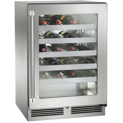 24 Inch Undercounter Single Zone Wine Cooler  - 24 Inch Undercounter Single Zone Wine Cooler in Front View view