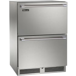 24 Inch Built-In Undercounter Dual-Zone Freezer/Refrigerator Drawer  - 24 Inch Built-In Undercounter Dual-Zone Freezer/Refrigerator Drawer in Front View view