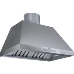 36 Inch Wall Mount Range Hood - 36 Inch Wall Mount Range Hood with 4-Speed in Angled View view