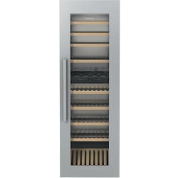 24 Inch Built-In Dual Zone Wine Cabinet - Shown with Stainless Steel Panel view
