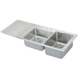 54 Inch Top Mount Double Bowl Stainless Steel Sink - Featured View view
