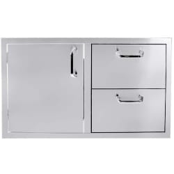 36 Inch Door/Double Drawer Dry Pantry - Front View view