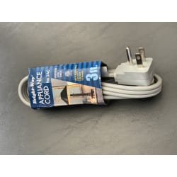 3' Appliance Extension Cord - 3 Ft Appliance Cord view