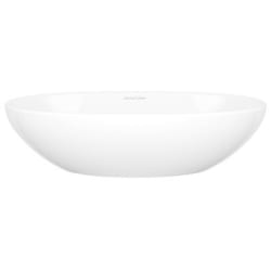 11 Inch Oval Vessel Bathroom Sink  - 11 Inch Oval Vessel Bathroom Sink with Drain Hole Center view