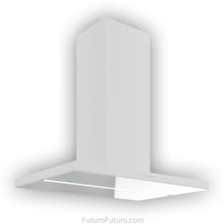 36 Inch Island Mount Range Hood  - 36  Viale White Island Range Hood view