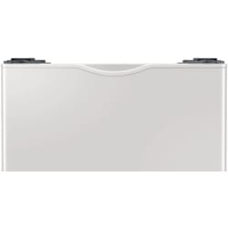 27 Inch Pedestal in Ivory - 27 Inch Laundry Pedestal in Ivory with Storage Drawer view
