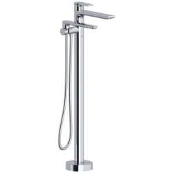 Thermostatic Single Hole Floor Mount Tub Filler Trim  - Thermostatic Single Hole Floor Mount Tub Filler Trim in Chrome view