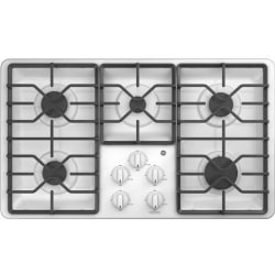 36 Inch Gas Cooktop - White view