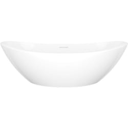 13 Inch Oval Vessel Bathroom Sink  - 13 Inch Oval Vessel Bathroom Sink with Drain Hole Center view