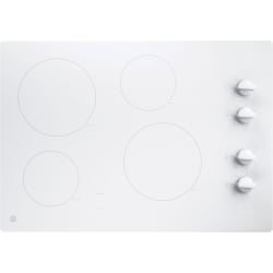 30 Inch Electric Cooktop  - White view