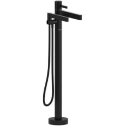 Thermostatic Single Hole Floor Mount Tub Filler Trim  - Paradox™ Thermostatic Single Hole Floor Mount Tub Filler Trim with Hand Shower in Black view