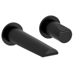 Single Handle Wall Mount 360° Lavatory Faucet Trim  - Parabola™ Wall Mount 360° Lavatory Faucet Trim in Black view