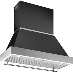 48 Inch Wall Mount Canopy for K48HERTX Hood: Nero Matt - Angled view