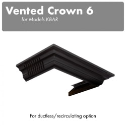 Vented Crown Molding Profile 6 for Wall Mount Range Hood - Crown Molding view