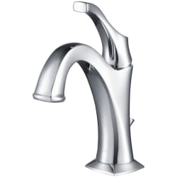 Single Handle Bathroom Basin Faucet - Single Handle Basin Bathroom Faucet with Lift Rod Drain and Deck Plate in Chrome view