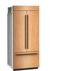 36 Inch Panel Ready Built-In French Door Bottom Mount Refrigerator  - 20.8 Cu. Ft. 36-inch Built-In Panel-Ready French Door Bottom Mount Refrigerator with Platinum Interior view