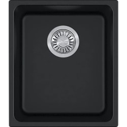 15 Inch Undermount Granite Kitchen Sink - Onyx Top View view