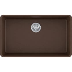 32 Inch Undermount Granite Kitchen Sink  - Mocha Top View view