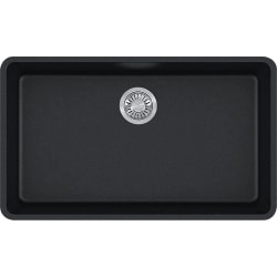 32 Inch Undermount Granite Kitchen Sink - Onyx Top View view