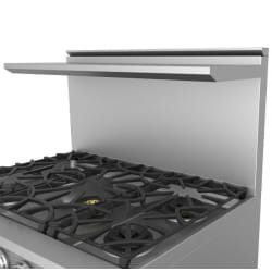 20 Inch High Shelf Backguard for 36 Inch Range - 20 Inch Backguard with Shelf Squared view