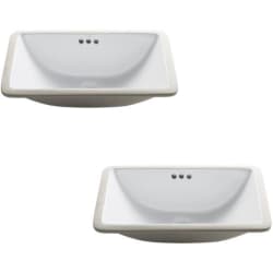 21 Inch Rectangular Undermount Ceramic Bathroom Sink - Undermount Ceramic Bathroom Sink view