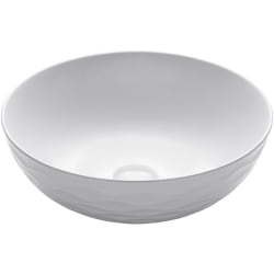 16 Inch Round Porcelain Ceramic Vessel Bathroom Sink - Main Photo view