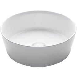 16 Inch Round Porcelain Ceramic Vessel Bathroom Sink - Front View view